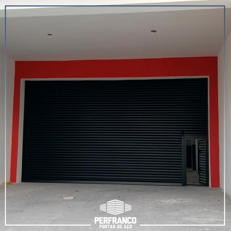 Porta de Aço de Enrolar Automática Residencial Jaguariúna - Porta de Aço de Enrolar para Garagem