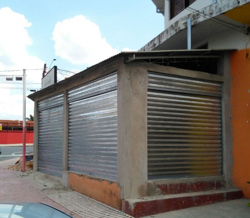 Porta de Aço Meia Cana para Comércio Jaguariúna - Porta de Aço Meia Cana Lisa